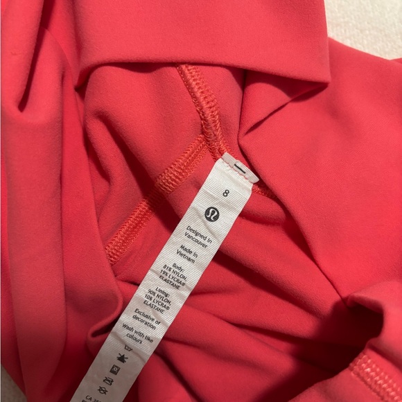 Lululemon High Rise Wunder Under Cropped Leggings - Size 8 (Red) - Picture 5 of 5